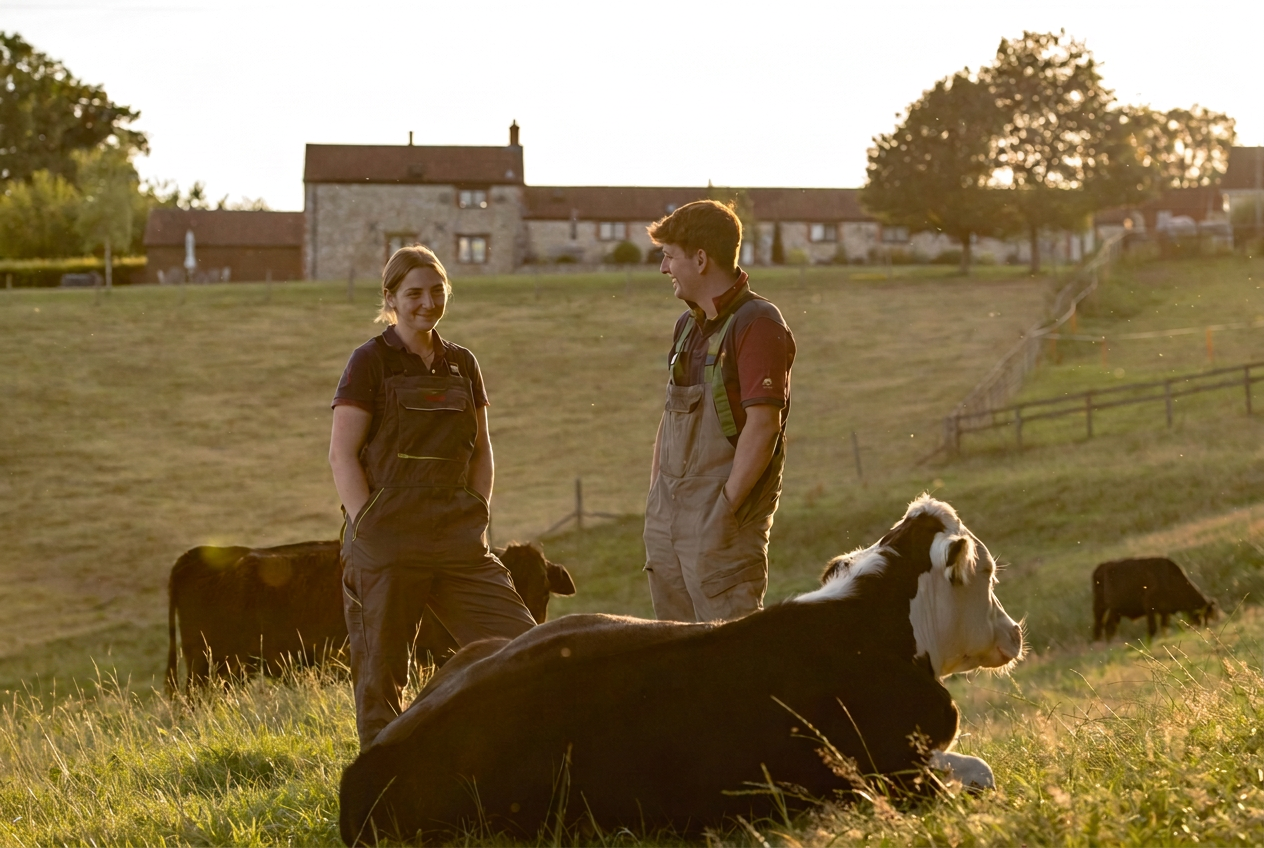 James and Jess with the cattle